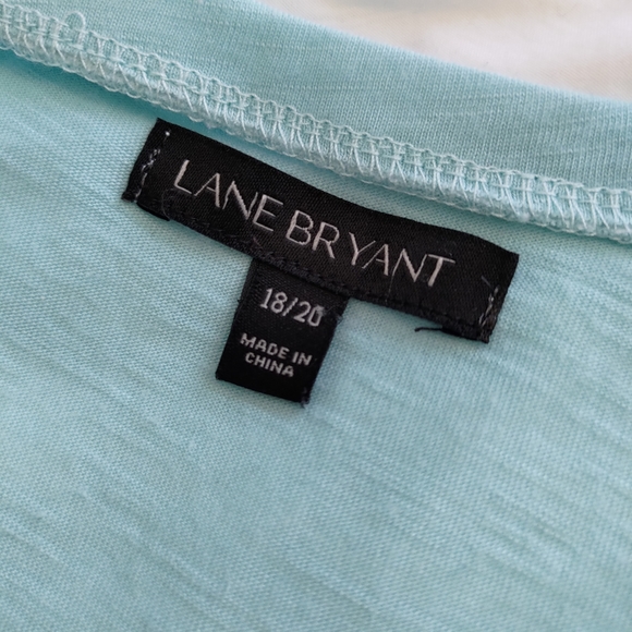 LB Light Blue Crochet Sleeve Tee sz 18/20 - Picture 3 of 6